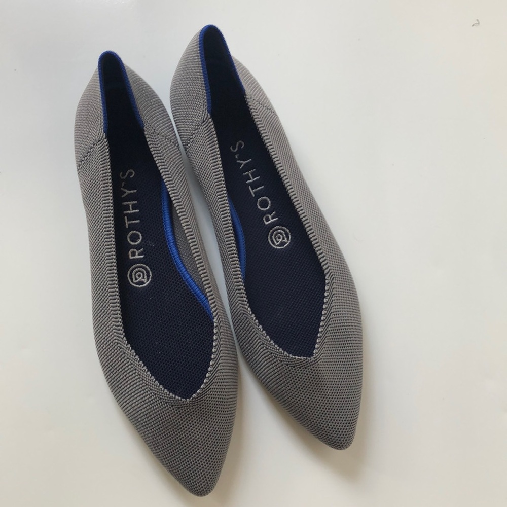 Rothy’s the Point Cloud Grey Birdseye sz 8.5